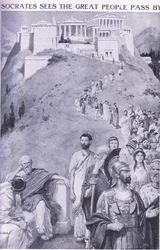 Sócrates ve pasar a la gran gente